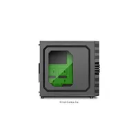 Számítógépház ATX mATX mITX 2x120mm LED 2xUSB3.0 I/O SHARKOON VG4-W Green feket illusztráció, fotó 4