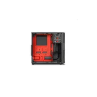 Számítógépház ATX mATX Sharkoon T3-W fekete vörös belső alsó táp illusztráció, fotó 2