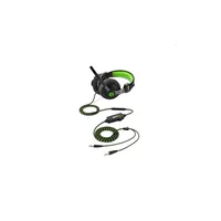 Fejhallgató Sharkoon Rush ER2 fekete-zöld mikrofon hangerőszabályzó  nagy-párná illusztráció, fotó 1