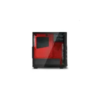 Számítógépház ATX mATX mITX alsó táp fekete-vörös üveg ablakos Sharkoon DG7000- illusztráció, fotó 3