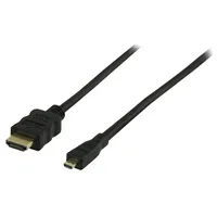 HDMI kábel 1.4 HDMI csatlakozó HDMI micro csatlakozó, 1,50 m, fekete - Már nem illusztráció, fotó 1