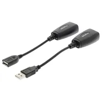 Aktív USB 2.0 Hosszabbító Kábel A Dugasz - A Aljzat 50.0 m Fekete illusztráció, fotó 1