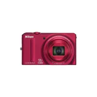 Nikon Coolpix S9100 piros 12MP digitális fényképezőgép illusztráció, fotó 2