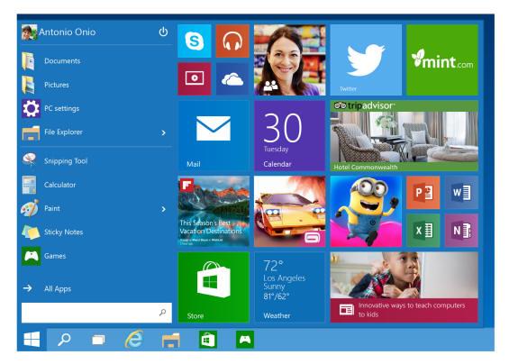 Windows 10 Start Menu