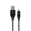 Kábel USB-Lightning 2m fekete-fehér 
