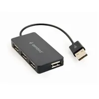 4 portos USB HUB USB 2.0 fekete gemb