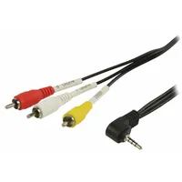 Kábel 3.5mm AV - 3× RCA male